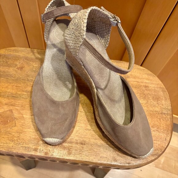 Toni Pons "Caldes" Jute Wedge Espadrilles with Buckle - taupe - Size 9 (EU40) - Picture 2 of 12